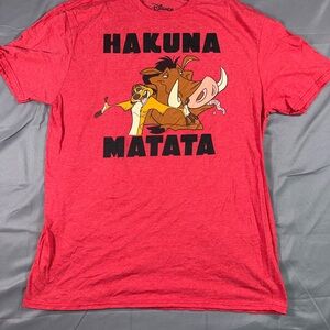 Disney Red Hakuna Matata Graphic Tee XL
